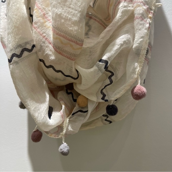 Ann Taylor Loft Pom Pom Infinity Scarf - Picture 9 of 12